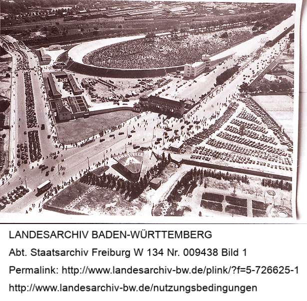  Berlin: Avusrennen Nordkurve am Funkturm / 30. Mai 1937